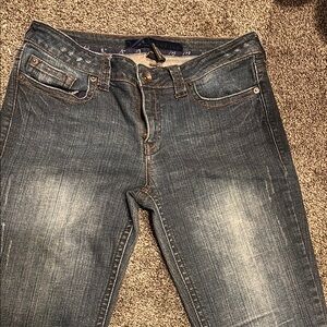 Refuge Blue Flare Wide Leg Jeans